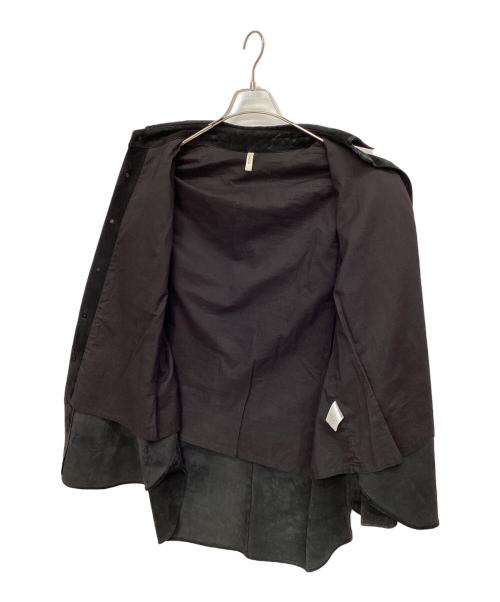 CCU（シーシーユー）CCU (シーシーユー) 長袖シャツ　シープスウェード レザーシャツ ブラック サイズ:3の古着・服飾アイテム
