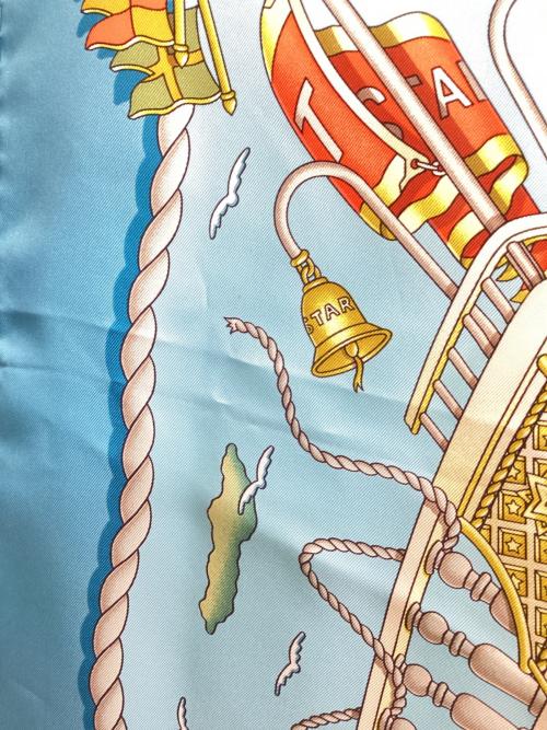 HERMES（エルメス）HERMES (エルメス) スカーフ ブルーの古着・服飾アイテム