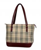 BURBERRYバーバリー）の古着「トートバッグ」｜ベージュ×ブルー