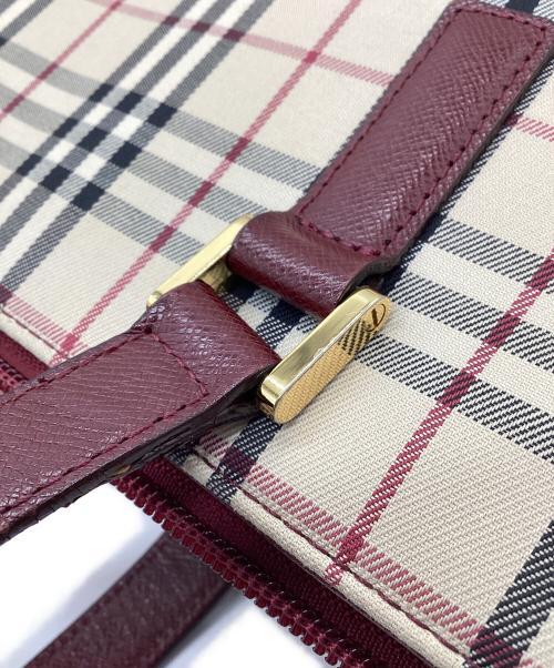 BURBERRY（バーバリー）BURBERRY (バーバリー) トートバッグ ベージュ×ブルーの古着・服飾アイテム
