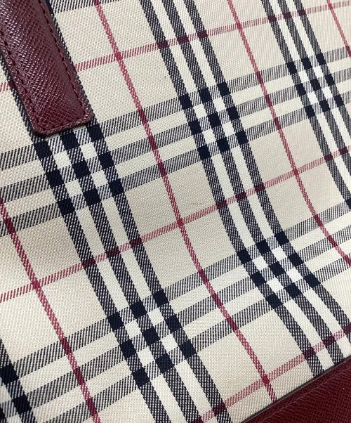 BURBERRY（バーバリー）BURBERRY (バーバリー) トートバッグ ベージュ×ブルーの古着・服飾アイテム