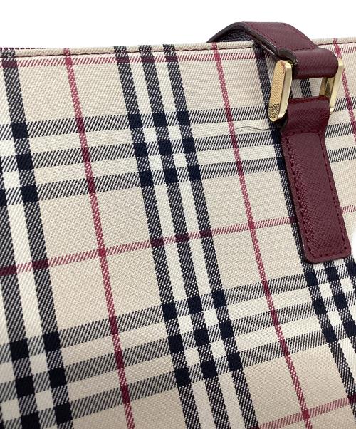 BURBERRY（バーバリー）BURBERRY (バーバリー) トートバッグ ベージュ×ブルーの古着・服飾アイテム
