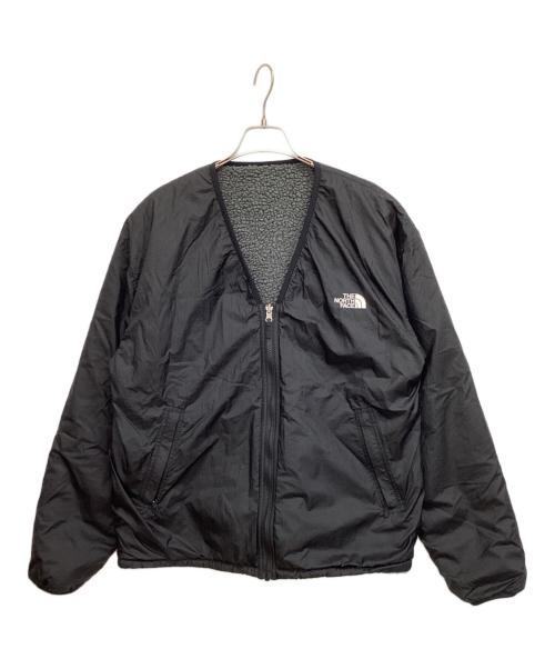 THE NORTH FACE（ザ ノース フェイス）THE NORTH FACE (ザ ノース フェイス) リバーシブルエクストリームパイルカーディガン ブラック×グレー サイズ:Lの古着・服飾アイテム