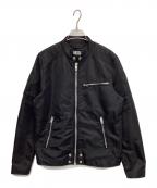 DIESELディーゼル）の古着「シングルライダースジャケット」｜ブラック