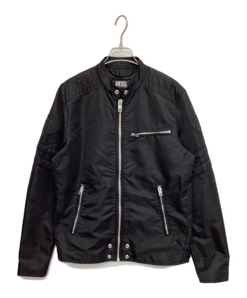 DIESEL（ディーゼル）DIESEL (ディーゼル) シングルライダースジャケット ブラック サイズ:Mの古着・服飾アイテム