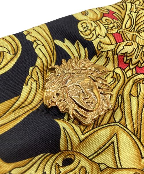 GIANNI VERSACE（ジャンニ・ヴェルサーチ）GIANNI VERSACE (ジャンニ・ヴェルサーチ) メドゥーサベルトスカーフ レッド×ブラックの古着・服飾アイテム