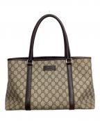 GUCCIグッチ）の古着「トートバッグ GGスプリーム」｜ベージュ×ブラウン