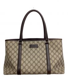 GUCCI（グッチ）の古着「トートバッグ GGスプリーム」｜ベージュ×ブラウン