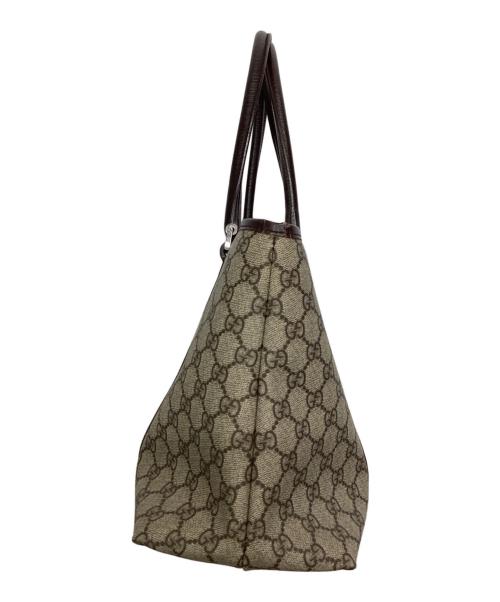GUCCI（グッチ）GUCCI (グッチ) トートバッグ GGスプリーム ベージュ×ブラウンの古着・服飾アイテム
