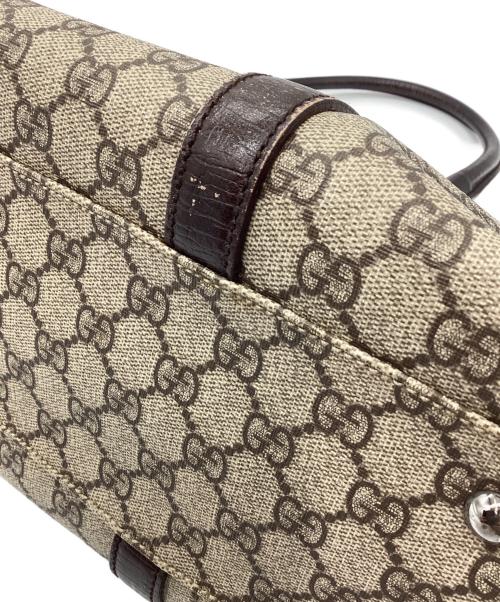 GUCCI（グッチ）GUCCI (グッチ) トートバッグ GGスプリーム ベージュ×ブラウンの古着・服飾アイテム