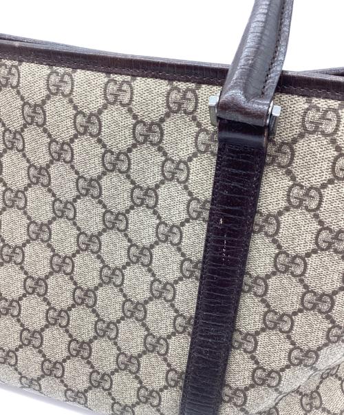 GUCCI（グッチ）GUCCI (グッチ) トートバッグ GGスプリーム ベージュ×ブラウンの古着・服飾アイテム
