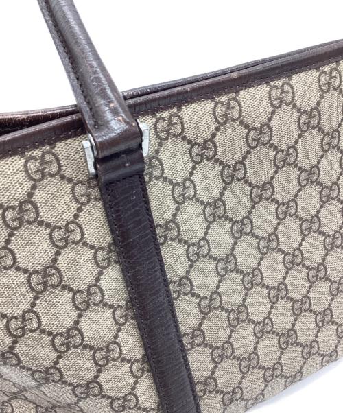 GUCCI（グッチ）GUCCI (グッチ) トートバッグ GGスプリーム ベージュ×ブラウンの古着・服飾アイテム