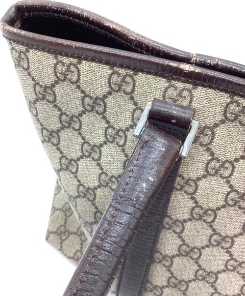 GUCCI（グッチ）GUCCI (グッチ) トートバッグ GGスプリーム ベージュ×ブラウンの古着・服飾アイテム