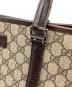 中古・古着 GUCCI (グッチ) トートバッグ GGスプリーム ベージュ×ブラウン：35000円