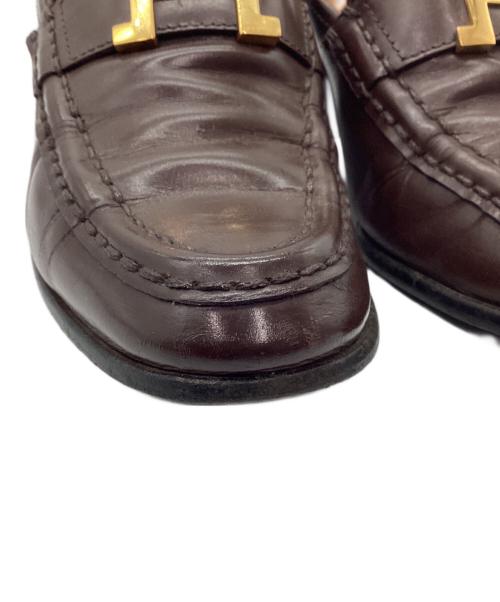HERMES（エルメス）HERMES (エルメス) ローファー ブラウン サイズ:38の古着・服飾アイテム