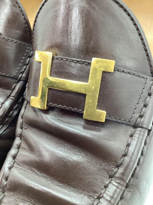 HERMES（エルメス）HERMES (エルメス) ローファー ブラウン サイズ:38の古着・服飾アイテム