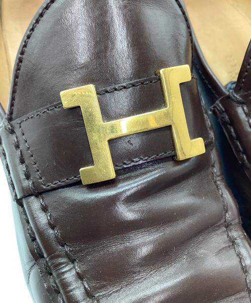 HERMES（エルメス）HERMES (エルメス) ローファー ブラウン サイズ:38の古着・服飾アイテム