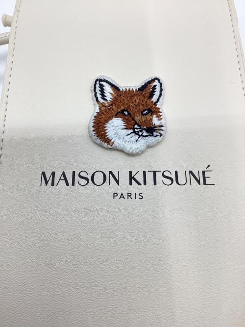 maison kitsune（メゾンキツネ）MAISON KITSUNE (メゾンキツネ) LANEIGE (ラネージュ) ショルダーポーチ アイボリーの古着・服飾アイテム
