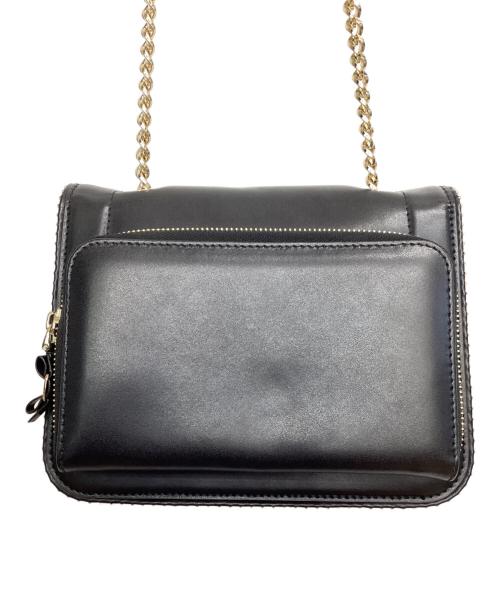 Salvatore Ferragamo（サルヴァトーレ フェラガモ）Salvatore Ferragamo (サルヴァトーレ フェラガモ) リボンチェーンショルダーバッグ ブラックの古着・服飾アイテム