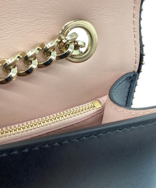 Salvatore Ferragamo（サルヴァトーレ フェラガモ）Salvatore Ferragamo (サルヴァトーレ フェラガモ) リボンチェーンショルダーバッグ ブラックの古着・服飾アイテム