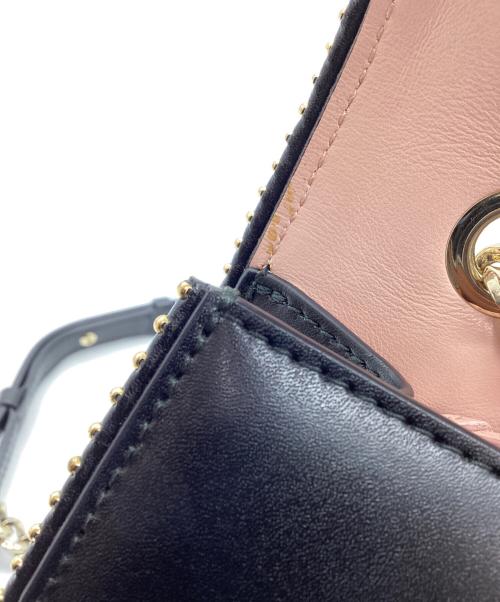 Salvatore Ferragamo（サルヴァトーレ フェラガモ）Salvatore Ferragamo (サルヴァトーレ フェラガモ) リボンチェーンショルダーバッグ ブラックの古着・服飾アイテム