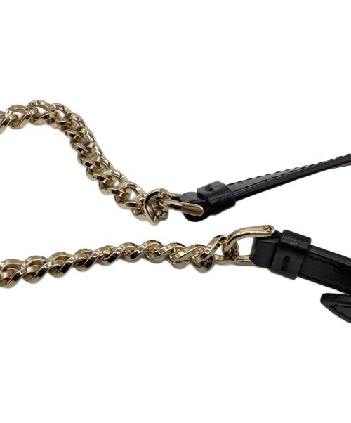 Salvatore Ferragamo（サルヴァトーレ フェラガモ）Salvatore Ferragamo (サルヴァトーレ フェラガモ) リボンチェーンショルダーバッグ ブラックの古着・服飾アイテム