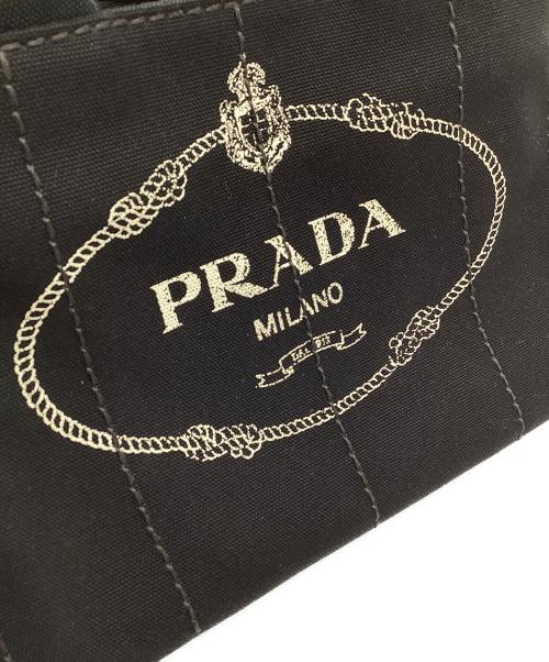 PRADA（プラダ）PRADA (プラダ) 2WAYバッグ カナパ ブラック×ゴールドの古着・服飾アイテム