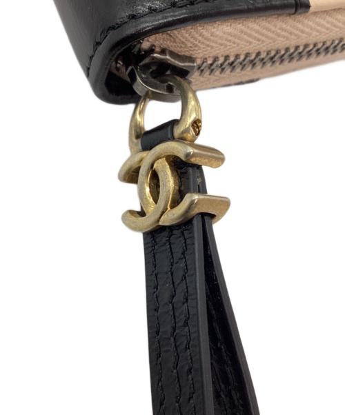 CHANEL（シャネル）CHANEL (シャネル) コインケース マトラッセ ガブリエル ブラック×ベージュの古着・服飾アイテム