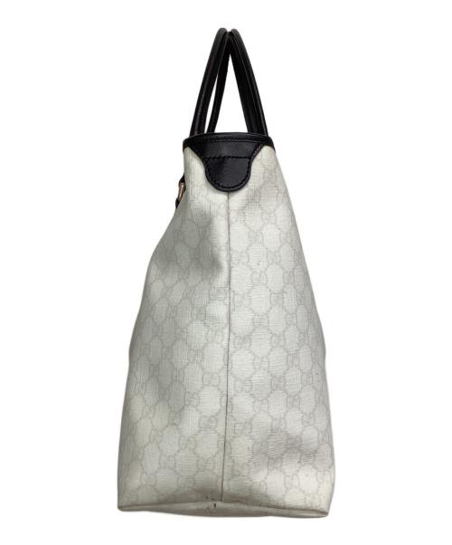 GUCCI（グッチ）GUCCI (グッチ) トートバッグ GGスプリーム ホワイト×ブラックの古着・服飾アイテム