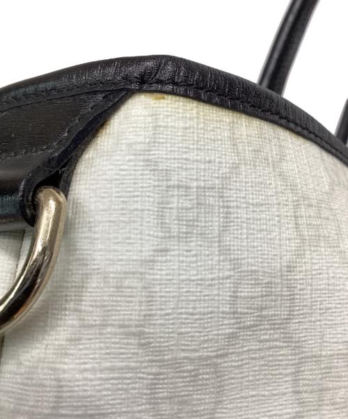 GUCCI（グッチ）GUCCI (グッチ) トートバッグ GGスプリーム ホワイト×ブラックの古着・服飾アイテム