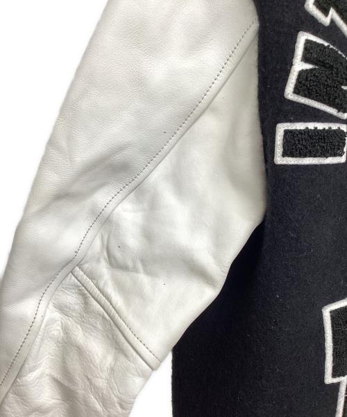 stussy（ステューシー）stussy (ステューシー) ROC STAR (ロックスター) スタジャン ブラック×ホワイト サイズ:Ｌの古着・服飾アイテム