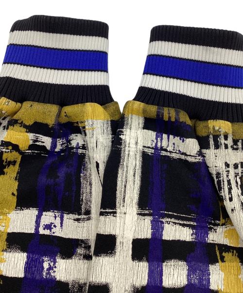 TAAKK（ターク）TAAKK (ターク) クルーネックスウェット CHECK JERSEY PULLOVER ネイビー×イエロー サイズ:Mの古着・服飾アイテム