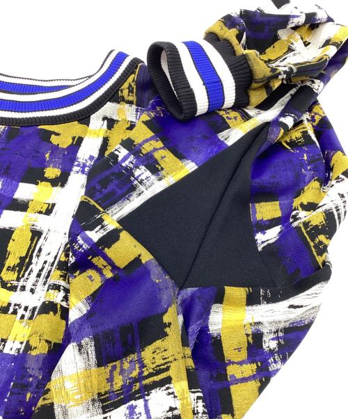 TAAKK（ターク）TAAKK (ターク) クルーネックスウェット CHECK JERSEY PULLOVER ネイビー×イエロー サイズ:Mの古着・服飾アイテム