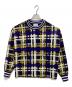 TAAKK（ターク）の古着「クルーネックスウェット CHECK JERSEY PULLOVER」｜ネイビー×イエロー