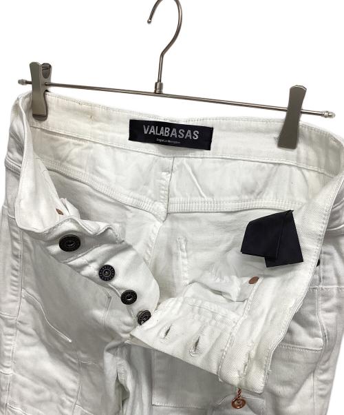 VALABASAS（バラバサス）VALABASAS (バラバサス) フレアスタックデニムパンツ ホワイト サイズ:30の古着・服飾アイテム