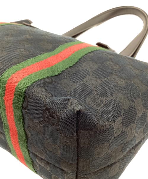 GUCCI（グッチ）GUCCI (グッチ) トートバッグ GGキャンバス ブラックの古着・服飾アイテム