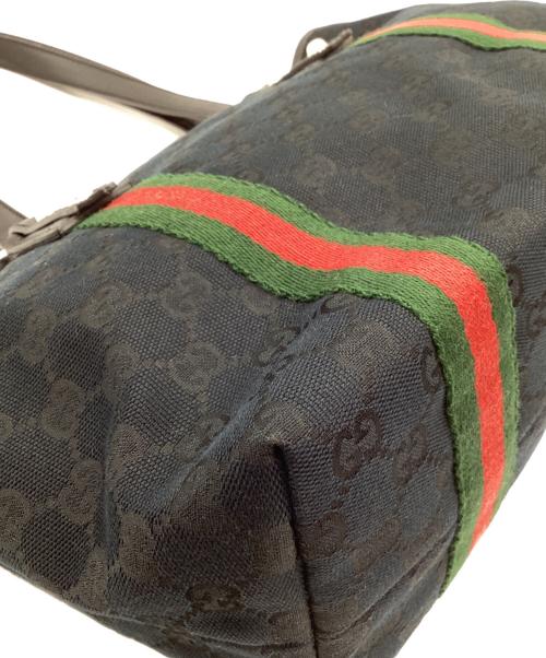 GUCCI（グッチ）GUCCI (グッチ) トートバッグ GGキャンバス ブラックの古着・服飾アイテム