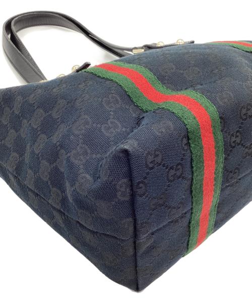 GUCCI（グッチ）GUCCI (グッチ) トートバッグ GGキャンバス ブラックの古着・服飾アイテム