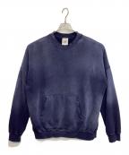 moojimoojiムージームージー）の古着「スウェット OVERSIZE KANGAROO POCKET CREW AGED NVY」｜ネイビー