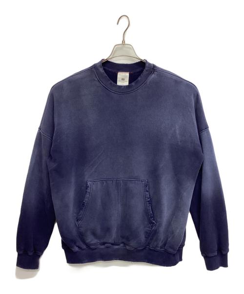moojimooji（ムージームージー）MOOJIMOOJI (ムージームージー) スウェット OVERSIZE KANGAROO POCKET CREW AGED NVY ネイビー サイズ:Lの古着・服飾アイテム