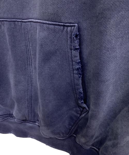 moojimooji（ムージームージー）MOOJIMOOJI (ムージームージー) スウェット OVERSIZE KANGAROO POCKET CREW AGED NVY ネイビー サイズ:Lの古着・服飾アイテム