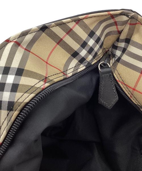 BURBERRY BLUE LABEL（バーバリー ブルー レーベル）BURBERRY BLUE LABEL (バーバリー ブルー レーベル) ナイロントートバッグ ブラック×ベージュの古着・服飾アイテム