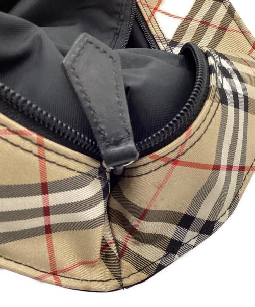 BURBERRY BLUE LABEL（バーバリー ブルー レーベル）BURBERRY BLUE LABEL (バーバリー ブルー レーベル) ナイロントートバッグ ブラック×ベージュの古着・服飾アイテム