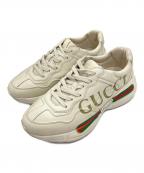 GUCCIグッチ）の古着「ライトンシェリーラインスニーカー」｜ベージュ