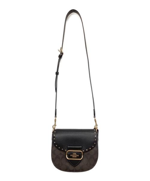 COACH（コーチ）COACH (コーチ) ショルダーバッグ シグネチャー ブラウン×ブラックの古着・服飾アイテム