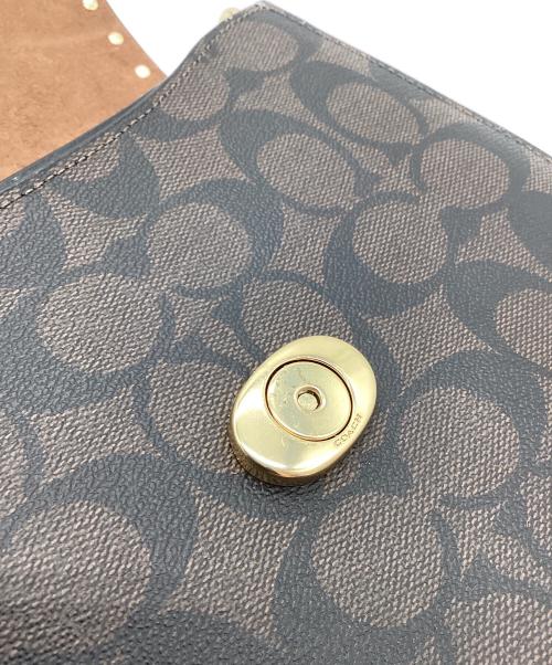 COACH（コーチ）COACH (コーチ) ショルダーバッグ シグネチャー ブラウン×ブラックの古着・服飾アイテム