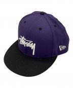 New Era×stussyニューエラ×ステューシー）の古着「キャップ」｜ネイビー×ブラック