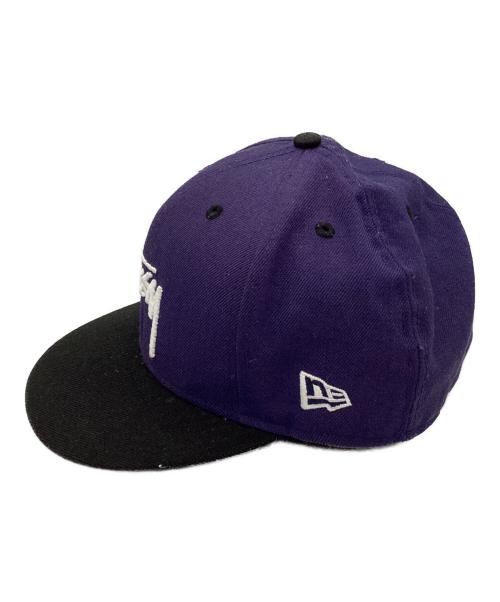 New Era（ニューエラ）New Era (ニューエラ) stussy (ステューシー) キャップ ネイビー×ブラック サイズ:73/4の古着・服飾アイテム