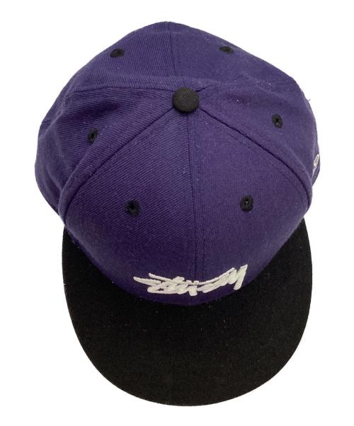 New Era（ニューエラ）New Era (ニューエラ) stussy (ステューシー) キャップ ネイビー×ブラック サイズ:73/4の古着・服飾アイテム
