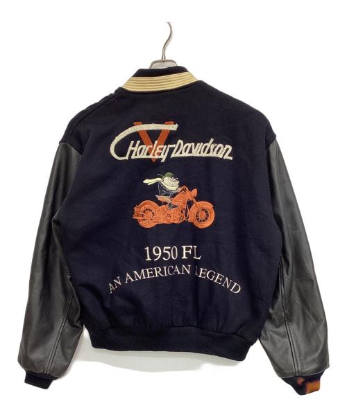 HARLEY-DAVIDSON（ハーレーダビッドソン）HARLEY-DAVIDSON (ハーレーダビッドソン) スタジャン ブラック サイズ:Ｌの古着・服飾アイテム